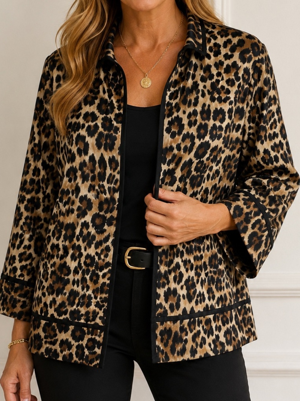 Brandon Thomas Leopard Print‎ Jacket